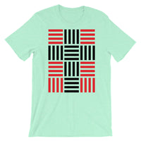 4 Lines Black Cross Red Unisex T-Shirt Abyssinian Kiosk Christian Bella Canvas Original Art Fashion Cotton Apparel Clothing