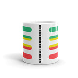 Green to Yellow to Red Bars Kaffa Mug