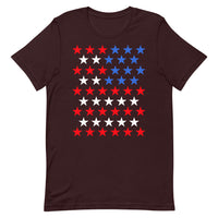 Star Spangled Unisex T-Shirt 50 Stars States United States of America American Flag Red White Blue Freedom USA Original Art Abyssinian Kiosk