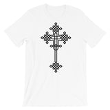 Plain Black #13 Cross Unisex T-Shirt Abyssinian Kiosk Ethiopian Coptic Orthodox Tewahedo Christian Bella Canvas Original Art Fashion Cotton Apparel Clothing