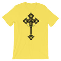 Plain Black #13 Cross Unisex T-Shirt Abyssinian Kiosk Ethiopian Coptic Orthodox Tewahedo Christian Bella Canvas Original Art Fashion Cotton Apparel Clothing