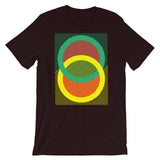 Green Yellow Rings Red Inner Unisex T-Shirt Abyssinian Kiosk Fashion Cotton Apparel Clothing Bella Canvas Original Art