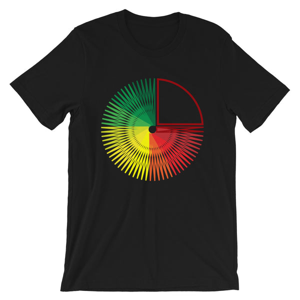 Green to Yellow to Red Star Unisex T-Shirt Abyssinian Kiosk Fashion Cotton Apparel Clothing Bella Canvas Original Art
