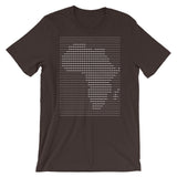 Africa White Dashes Unisex T-Shirt Abyssinian Kiosk Scantron Map Bella Canvas Original Art Fashion Cotton Apparel Clothing