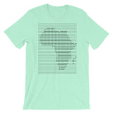 Africa Black Dashes Unisex T-Shirt Abyssinian Kiosk Scantron Map Bella Canvas Original Art Fashion Cotton Apparel Clothing