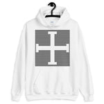 Black Lines Empty + Cross Unisex Hoodie Abyssinian Kiosk Equal Arm Cross Christian Lines Gildan Original Art Fashion Cotton Apparel Clothing