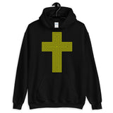 Yellow & Empty Maze Cross Unisex Hoodie Abyssinian Kiosk Christian Jesus Religion Lined Latin Cross Gildan Original Art Fashion Cotton Apparel Clothing