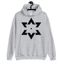 Black Star of David Tips Unisex Hoodie Ends Ethiopian Falasha Abyssinian Kiosk Fashion Cotton Apparel Clothing Gildan Original Art