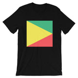 Green Yellow Red Triangle Square Unisex T-Shirt Abyssinian Kiosk Ethiopian Fashion Cotton Apparel Clothing Bella Canvas Original Art