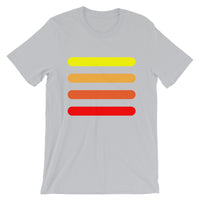 Yellow to Red Bars Unisex T-Shirt Abyssinian Kiosk Orange Lines Fashion Cotton Apparel Clothing Bella Canvas Original Art