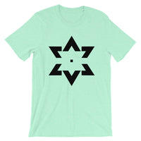 Black Star of David Tips Unisex T-Shirt Ends Ethiopian Falasha Abyssinian Kiosk Fashion Cotton Apparel Clothing Bella Canvas Original Art
