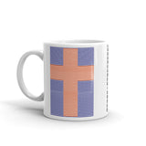 Orange Cross Navy Blue Lines Kaffa Mug