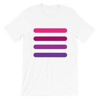 4 Pink to Purple Bars Unisex T-Shirt Abyssinian Kiosk Lines Fashion Cotton Apparel Clothing Bella Canvas Original Art