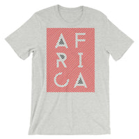 Africa Blank Letters Red Diagonals Unisex T-Shirt Abyssinian Kiosk Fashion Cotton Apparel Clothing Bella Canvas Original Art