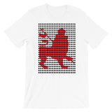 Black Squares Red Lion Unisex T-Shirt Ethiopian Lion of Judah Ethiopia African Abyssinian Kiosk Fashion Cotton Apparel Clothing Bella Canvas Original Art