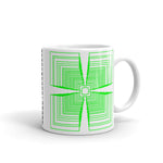 Green Mirrored Corners Kaffa Mug