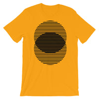 Black Lined Circles Unisex T-Shirt Abyssinian Kiosk Joining Circles Fashion Cotton Apparel Clothing Bella Canvas Original Art