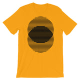 Black Lined Circles Unisex T-Shirt Abyssinian Kiosk Joining Circles Fashion Cotton Apparel Clothing Bella Canvas Original Art