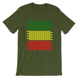 Slanted Green Yellow Red Unisex T-Shirt Ethiopian Flag Abyssinian Kiosk Abyssinia Ethiopia