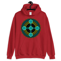 Black Cyan Yellow Cross Unisex Hoodie Abyssinian Kiosk Ethiopian Coptic Orthodox Tewahedo Christian Gildan Original Art Fashion Cotton Apparel Clothing