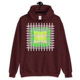 White Green Yellow Ellipses Unisex Hoodie Abyssinian Kiosk Fashion Ellipses Inside Ellipses Cotton Apparel Clothing Gildan Original Art