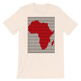 Black Squares Red Africa Unisex T-Shirt Map African Abyssinian Kiosk Fashion Cotton Apparel Clothing Bella Canvas Original Art