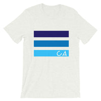 Blues CA Cutout Unisex T-Shirt California State Abyssinian Kiosk Fashion Cotton Apparel Clothing Bella Canvas Original Art
