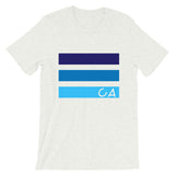 Blues CA Cutout Unisex T-Shirt California State Abyssinian Kiosk Fashion Cotton Apparel Clothing Bella Canvas Original Art