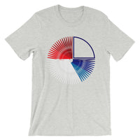 Red to White to Blue Star Unisex T-Shirt Abyssinian Kiosk Fashion Cotton Apparel Clothing Bella Canvas Original Art