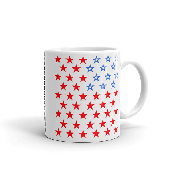 Star Spangled 2 Kaffa Mug Coffee Cup 50 Stars States United States of America American Flag Red White Blue Freedom USA Original Art Abyssinian Kiosk