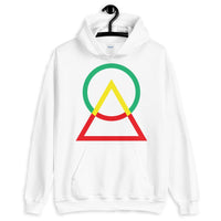 Green Yellow Red Circle Triangle Unisex Hoodie Abyssinian Kiosk Harmonious Meeting Fashion Cotton Apparel Clothing Gildan Original Art