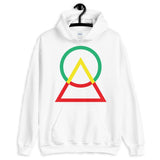 Green Yellow Red Circle Triangle Unisex Hoodie Abyssinian Kiosk Harmonious Meeting Fashion Cotton Apparel Clothing Gildan Original Art