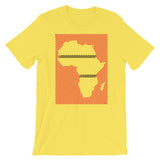 Africa Diagonal Lines Red Black Unisex T-Shirt Abyssinian Kiosk Fashion Cotton Apparel Clothing Bella Canvas Original Art