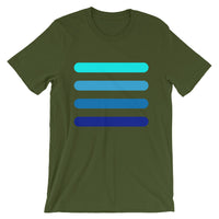 4 Blue Bars Unisex T-Shirt Abyssinian Kiosk Lines Fashion Cotton Apparel Clothing Bella Canvas Original Art