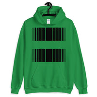 Black Broken Barcode Unisex Hoodie Gildan Original Art Abyssinian Kiosk Fashion Cotton Apparel Clothing