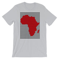 Black Squares Red Africa Unisex T-Shirt Map African Abyssinian Kiosk Fashion Cotton Apparel Clothing Bella Canvas Original Art