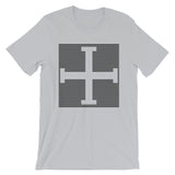 Black Lines Empty + Cross Unisex T-Shirt Abyssinian Kiosk Equal Arm Cross Christian Lines Bella Canvas Original Art Fashion Cotton Apparel Clothing