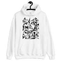 Grey Triangles Unisex Hoodie Abyssinian Kiosk Falling Triangles Fashion Cotton Apparel Clothing Gildan Original Art