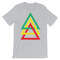 3 Triangles GYR Unisex T-Shirt Abyssinian Kiosk Green Yellow Red Ethiopia Fashion Cotton Apparel Clothing Bella Canvas Original Art