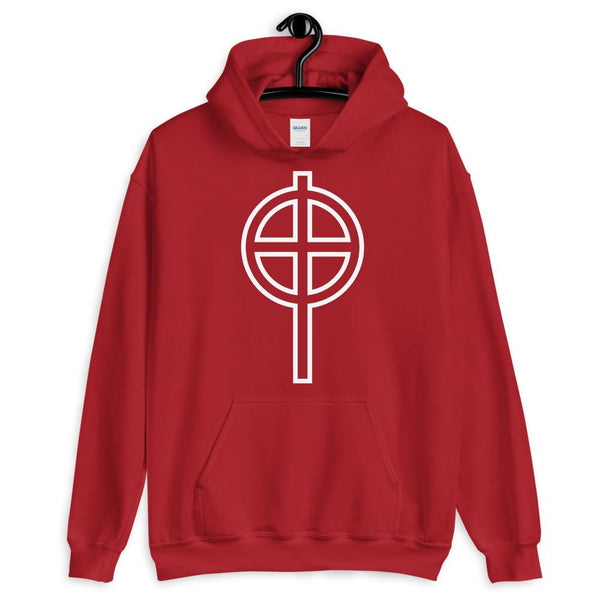 Circle Top White Hollow Cross Unisex Hoodie Abyssinian Kiosk Ethiopian Coptic Orthodox Tewahedo Christian Gildan Original Art Fashion Cotton Apparel Clothing