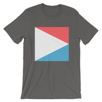 Red White Blue Triangle Square Unisex T-Shirt Abyssinian Kiosk America USA Fashion Cotton Apparel Clothing Bella Canvas Original Art