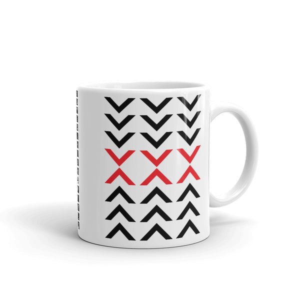 Arrows Down Up Black Red Kaffa Mug