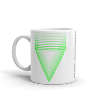 Green Chiaroscuro Triangles Kaffa Mug