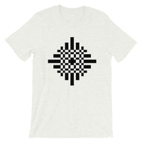 Black Pixel Cross Unisex T-Shirt Abyssinian Kiosk Equal Armed Cross Pixelated Fashion Cotton Apparel Clothing Bella Canvas Original Art
