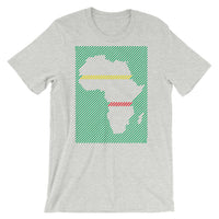 Africa Diagonal Lines GYR Unisex T-Shirt Abyssinian Kiosk Fashion Cotton Apparel Clothing Bella Canvas Original Art Green Yellow Red Ethiopia Ethiopian Flag