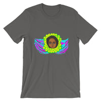 Cyan & Magenta Angel  Unisex T-Shirt Traditional Ethiopian with Feathers and Wings Abyssinian Kiosk Ethiopian Bella Canvas Original Art Fashion Cotton Apparel Clothing