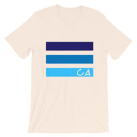 Blues CA Cutout Unisex T-Shirt California State Abyssinian Kiosk Fashion Cotton Apparel Clothing Bella Canvas Original Art