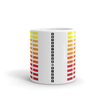Yellow to Red Grid Bars Kaffa Mug
