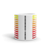 Yellow to Red Grid Bars Kaffa Mug