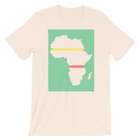 Africa Diagonal Lines GYR Unisex T-Shirt Abyssinian Kiosk Fashion Cotton Apparel Clothing Bella Canvas Original Art Green Yellow Red Ethiopia Ethiopian Flag